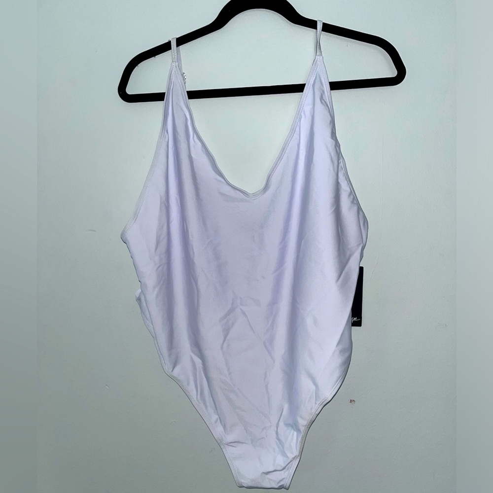 Nasty‎ Gal High-leg White Swim One piece